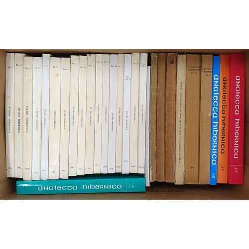 581 - Journals: Studia Hibernica X 18 issues. Earliest 1961, latest 2010; Analecta Hibernica X 10 issues. ... 