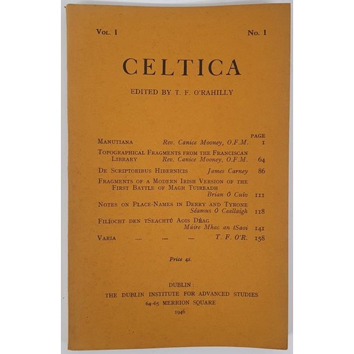 582 - Journals; Celtica Journal of the School of Celtic Studies is an academic journal devoted to Celtic s... 