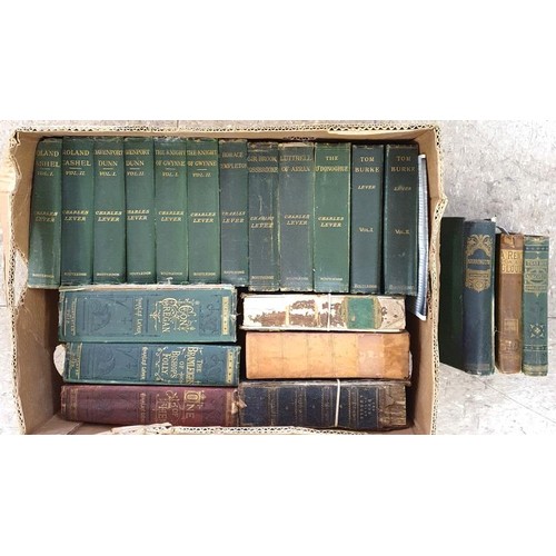 614 - A collection of the Novels of Charles Lever, all original 19th Century editions, some first editions... 