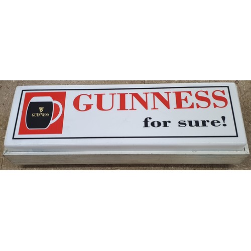 49 - Good Original Guinness Outdoor Light Up Pub Sign (working), c.35in x 12in