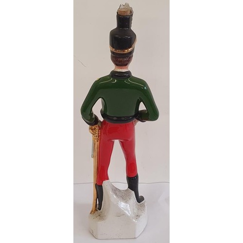 70 - Good Irish Mist Soldier Figure Bottle with Contents and two hip flasks (3)