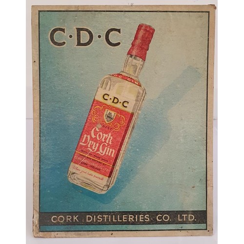 92 - Cork Distilleries Original Showcard, c.7.5in x 9in