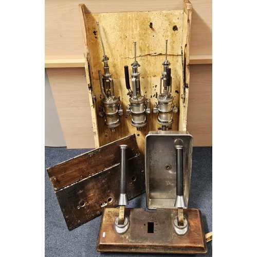 97 - Nice Set of Victorian Beer Pulls with their original siphon pumps and original drip trays etc.