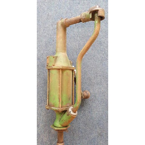 101 - Vintage Oil Drum Garage Pump