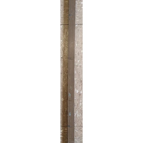 128 - Vintage Brass Fuel Pump Tank Measuring Stick, measures up to 1,000 Gallons. c.8 foot long