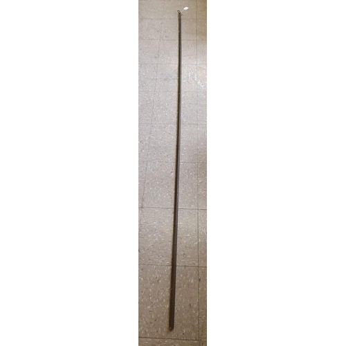 129 - Vintage Brass Fuel Pump Tank Measuring Stick, measures up to 1,000 Gallons. c.8 foot long