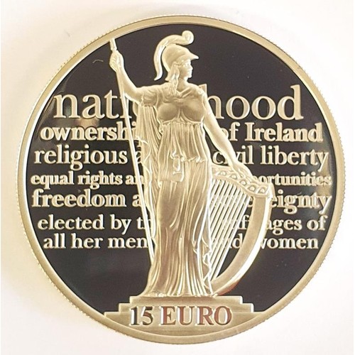 187 - Ireland: 100th Anniversary of the Proclamation of the Irish Republic &euro;15 Silver Proof Coin 2016... 