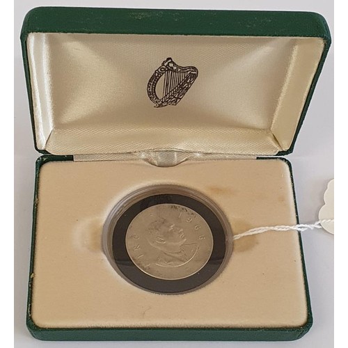 190 - Ireland - 1916-1966 Easter Rising Padraig Pearse Silver 10 Shilling Coin in capsule and box