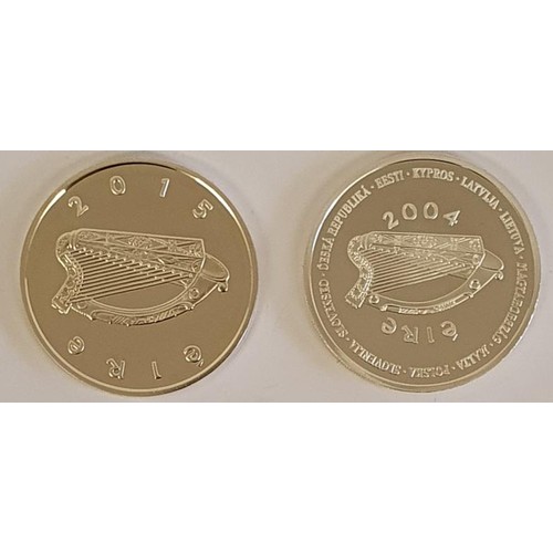 191 - Ireland: 2015 &euro;15 Silver Proof Coin - W B Yeats. Ltd Edit No. 143 of 8,000; and 2004 &euro;10 C... 