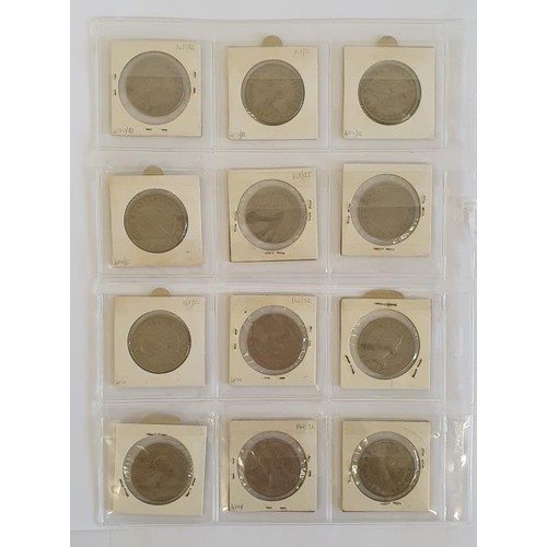 210 - GB - Half Crowns. 1950; 1953; 1954; 1955; 1956; 1957; 1959; 1959; 1960; 1962; 1963; and 1967 (12)