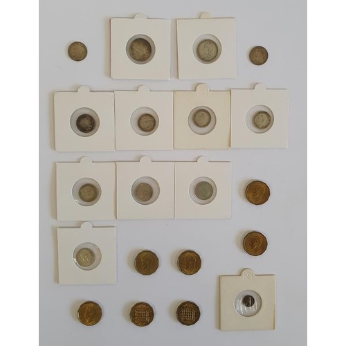 211 - GB - 1948 Brass 3p; 1887 Victorian 6d etc. (20 coins)