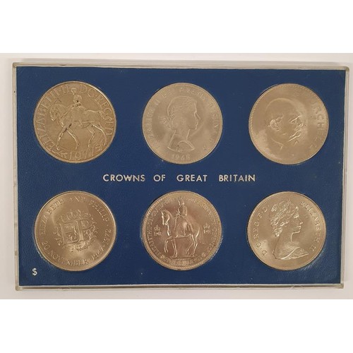 213 - GB - Cased Set of Crowns Of Great Britain (6)
