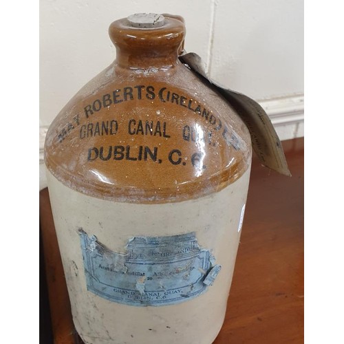17 - May Roberts (Ireland) Ltd., Grand Canal Quay, Dublin 6 two tone stoneware flagon and one plain examp... 