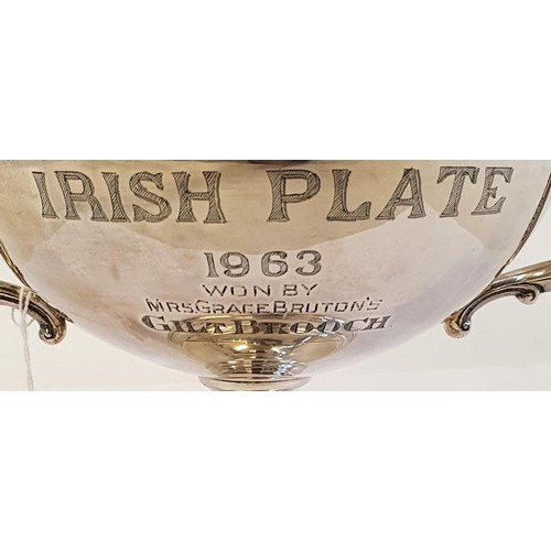 220 - Substantial Celtic Pattern Irish Silver Trophy Cup 