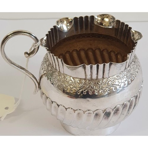 224 - Hallmarked Silver Sugar Bowl, Birmingham c.1890 by Hayes Brothers, c.105grams, lacks one handle