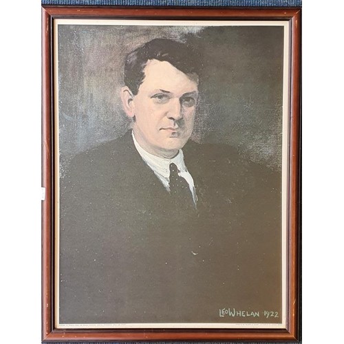 441 - Framed Print of Michael Collins from the original by Leo Whelan in 1922 c.53cm x 68cm