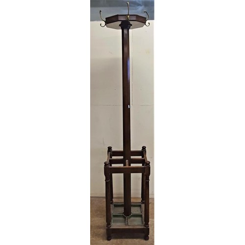 462 - Good Edwardian Mahogany Coat, Hat and Stick Stand