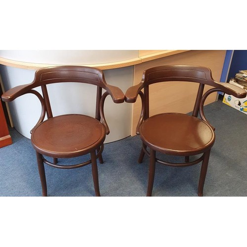 465 - Similar Pair of Early 20th Century Bentwood Elbow Chairs