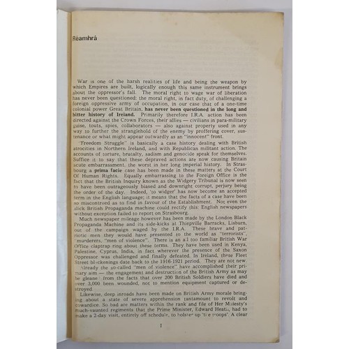 72 - Irish Republicanism: Freedom Struggle by the Provisional IRA, 1973. Details the course of the strugg... 