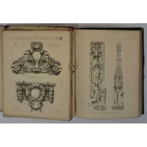 97 - Architecture] Waring, J. B. Illustrations of Architecture and Ornament, 1871, folio, plates, half br... 