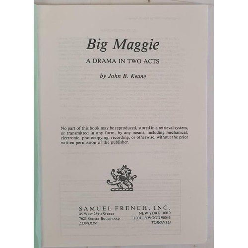 110 - John B.Keane; Playscript for the American production of the play Big Maggie, containing the Opening ... 