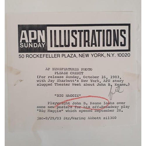 110 - John B.Keane; Playscript for the American production of the play Big Maggie, containing the Opening ... 