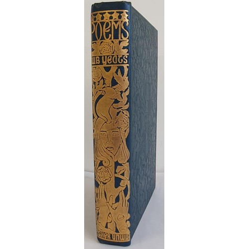 140 - W.B. Yeats. Poems. 1920. Fine original blind stamped cloth with gilt spine designed by Althea Gyles.... 