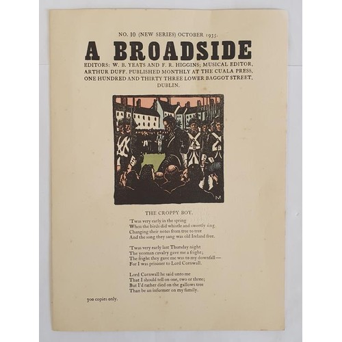 145 - The Croppy Boy and The Queen in the Desert by Bryan Guinness. A Broadside Published at the Cuala Pre... 