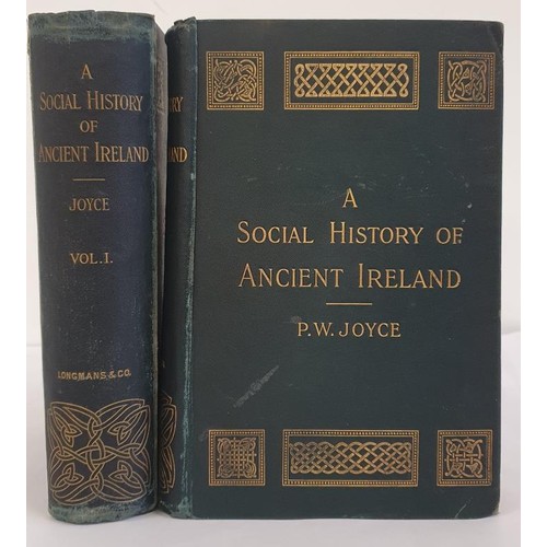 158 - A Social History of Ancient Ireland by P W Joyce Vol 1-2. Longmans Green and Co 1903. Ex Libris (2)