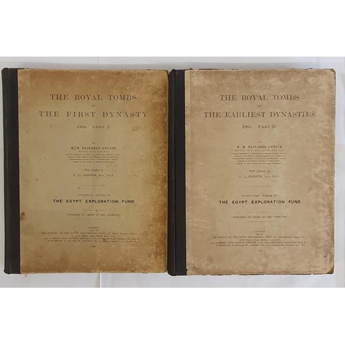 159 - W.F.Petrie.The Royal Tombs of the First Dynasty - The Egyptian Exploration Fund. 1900. 2 volumes.Ill... 