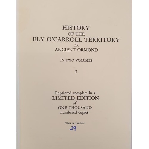 164 - Gleeson, History of the Ely O’Carroll Territory, 2 vol facsimile edition in slip case by Rober... 