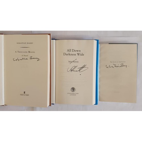 180 - Sebastian Barry, The Lives of the Saints, HB DJ 1st Ed; A Thousand Moons, HB DJ 1st Ed BOTH SIGNED; ... 