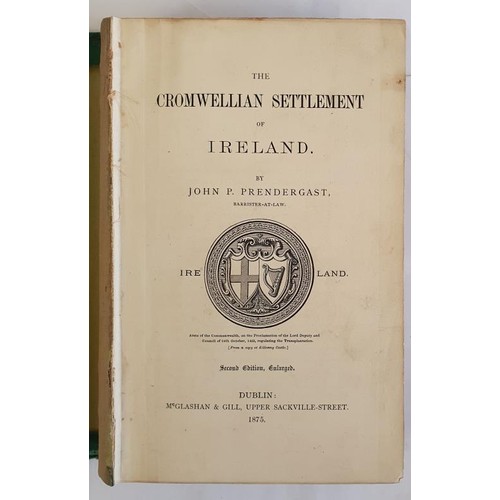 181 - John P. Prendergast. The Cromwellian Settlement of Ireland. 1875. Litho manuscript frontispiece