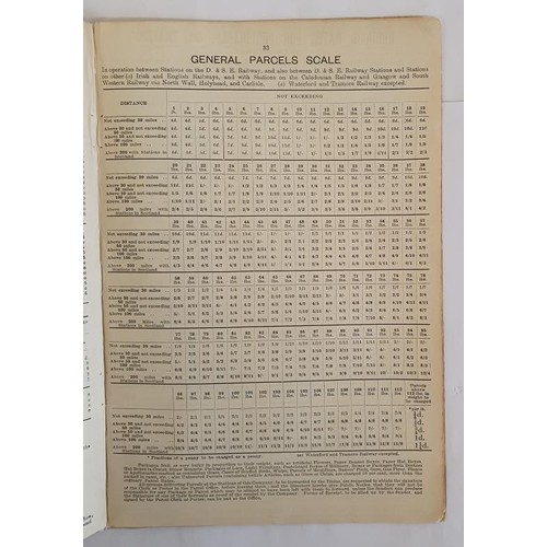 183 - Dublin and South Eastern Railway. Time & Fare Tables. New and Picturesque Route to Waterford. Br... 