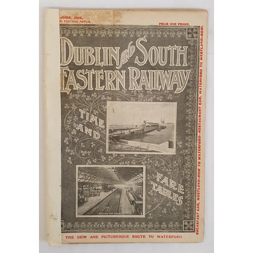 183 - Dublin and South Eastern Railway. Time & Fare Tables. New and Picturesque Route to Waterford. Br... 