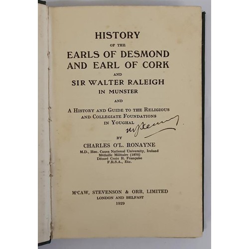 189 - History of the Earls of Desmond and Earl of Cork and Sir Walter Raleigh in Munster by Charles O'L Ro... 