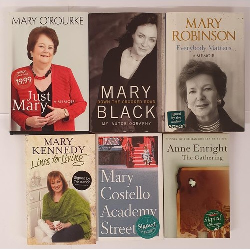 193 - ALL SIGNED Titles: Everybody Matters-A Memoir by Mary Robinson; The Gathering By Anne Enright plus 4... 