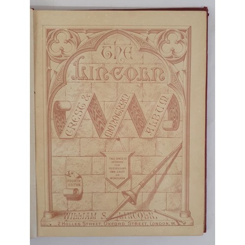 195 - Lincoln Crest and Monogram Album containing Crests and Monograms from both Ireland and England. A gr... 