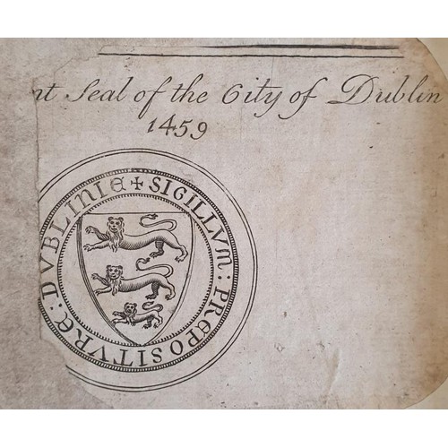 198 - Walter Harris. The History and Antiquities of the City of Dublin. 1766.1st. Folding maps & plate... 