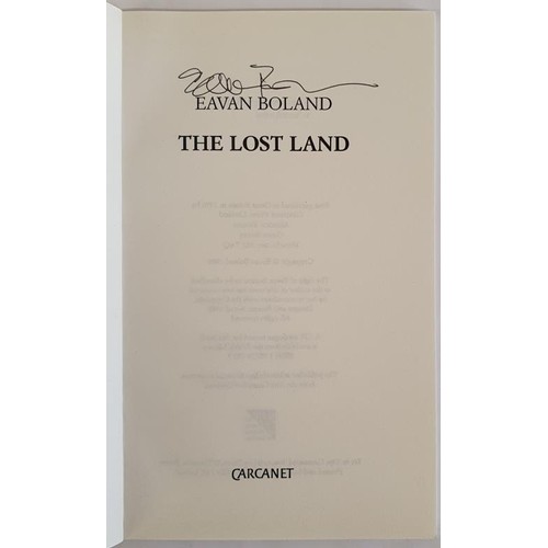 211 - Eavan Boland; The Lost Land, Signed first edition, first print, Carcanet 1998