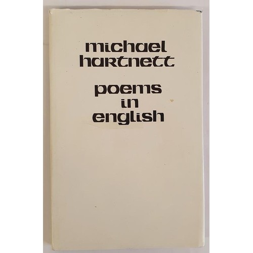 218 - Poems in English Hartnett, Michael Published by Dolmen Press, 1977. 1st Ed . HB DJ