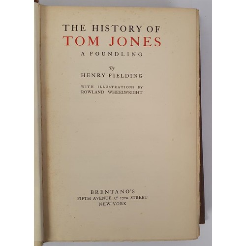 231 - The History of Tom Jones; A Foundling Fielding, Henry Published by Brentano's, New York, 1925. Limit... 