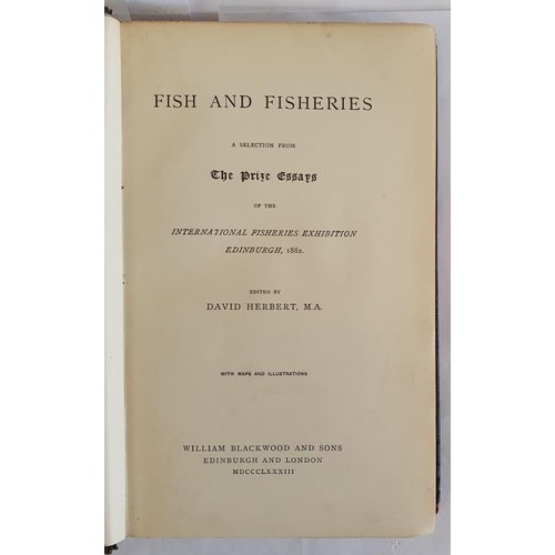 235 - David Herbert. Fish and Fisheries. 1883.With 3 folding coloured maps relating to Mussel culture and ... 