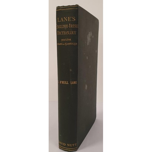 301 - Irish Language: Lane's English-Irish Dictionary by T O Neill Lane, 1904