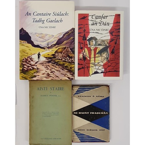 304 - Irish Language: Canfar an Dán by Úna Nic Éinrí SIGNED,2003; An Cantaire ... 