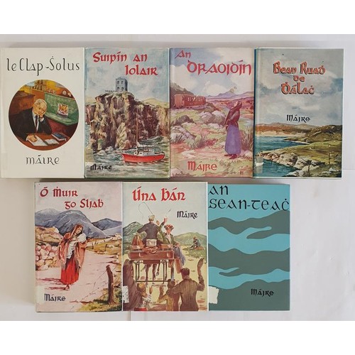 328 - [books by Máire in wonderful decorative dust jackets] O Mhuir go Sliabh. 1961; Úna Bh&... 