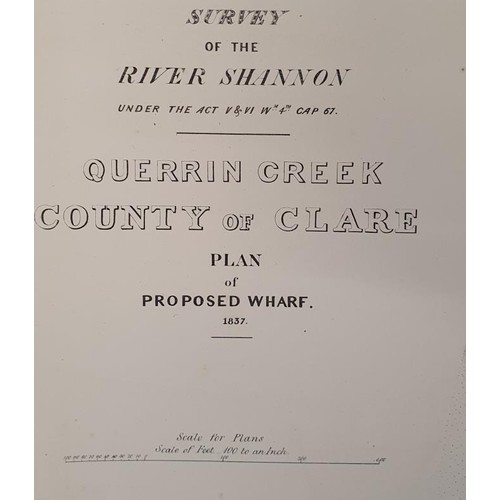 334 - [early 19th century Clare coastal maps]. Querrin Creek County of Clare. 1837; Querrin Creek. Propose... 