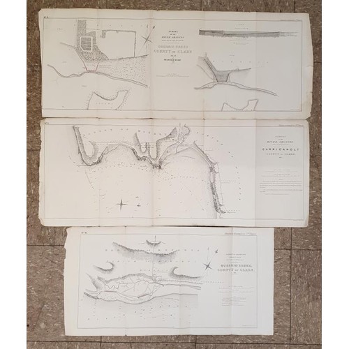 334 - [early 19th century Clare coastal maps]. Querrin Creek County of Clare. 1837; Querrin Creek. Propose... 