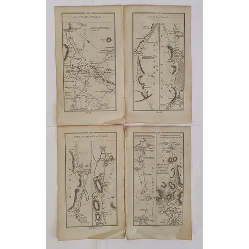 340 - 1777 Limerick Kerry Maps. Road from Dublin to Tralee from Limerick. [ Croom, Adare, Askeaton, Glin, ... 