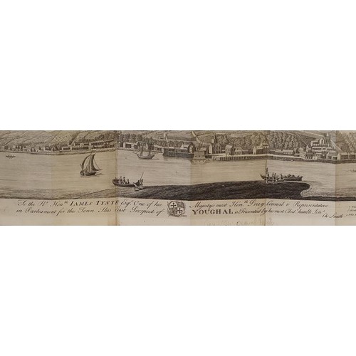 342 - [Eighteenth century Map of Youghal] This East Prospect of Youghal is presented To the Rt. Honourable... 